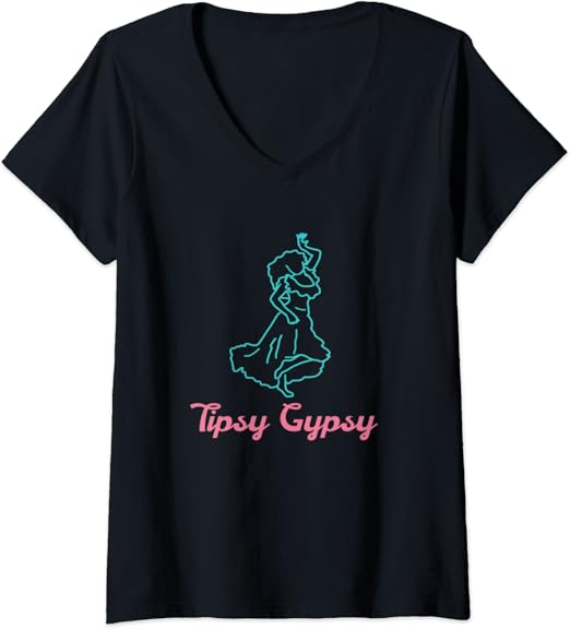 Womens Gypsy Cute Apparel VNeck TShirt Clothing, Shoes